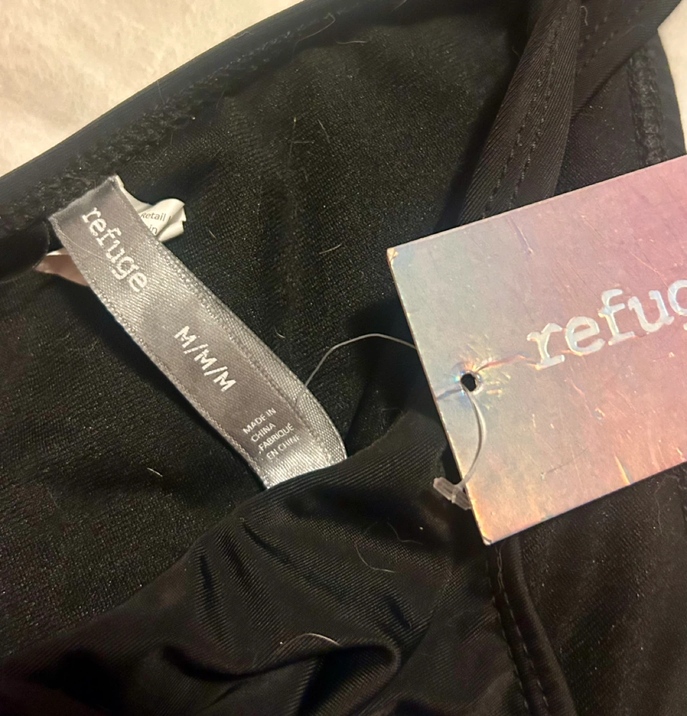 Refuge Swim Black Bikini Bottoms Size Medium - photo 3