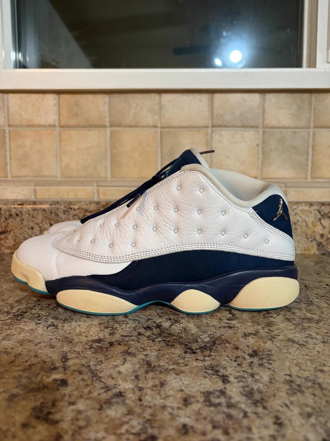 Air Jordan 13 Low White Navy Teal - photo 3