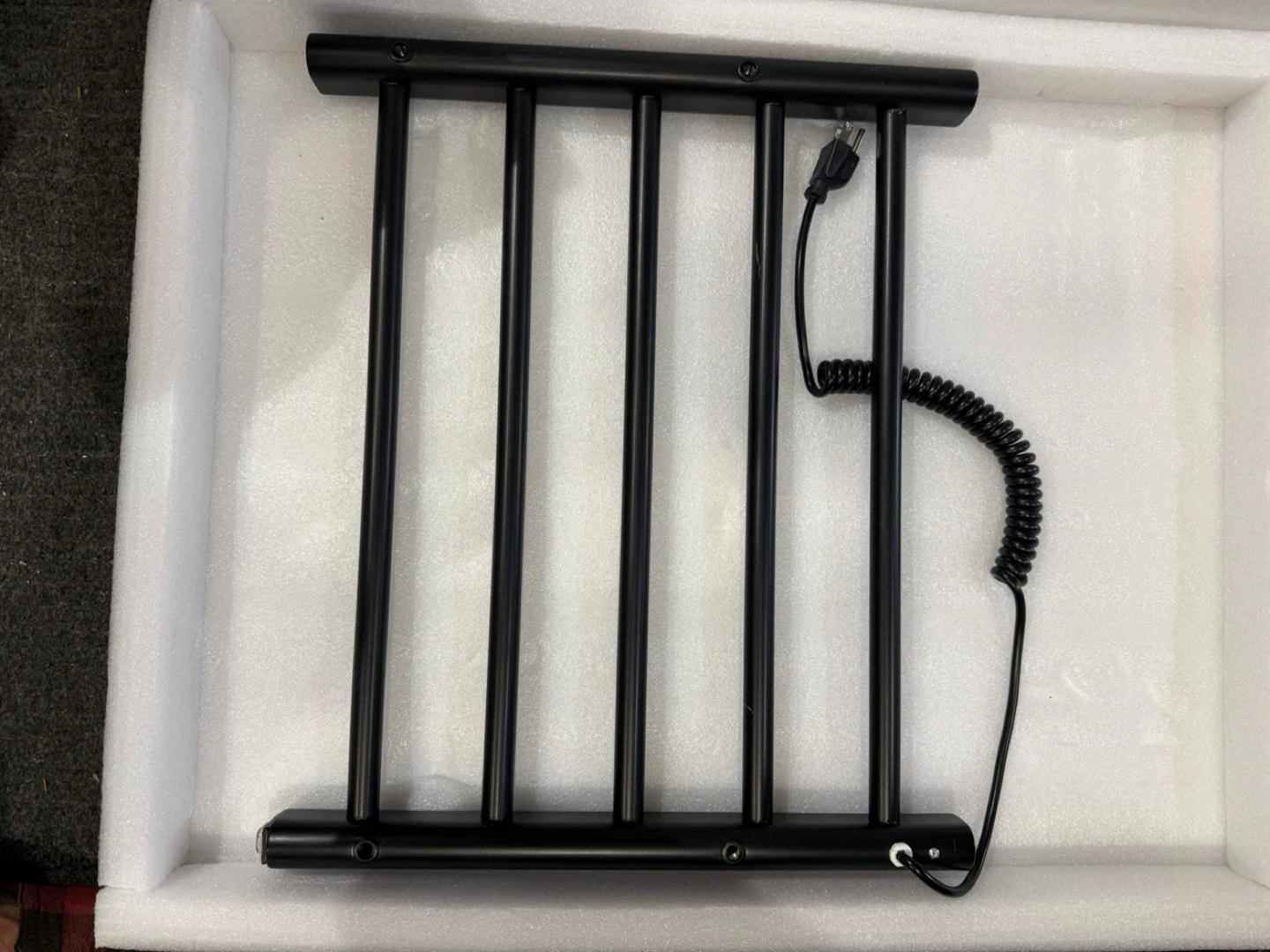 Black Electric Towel Warmer Rack