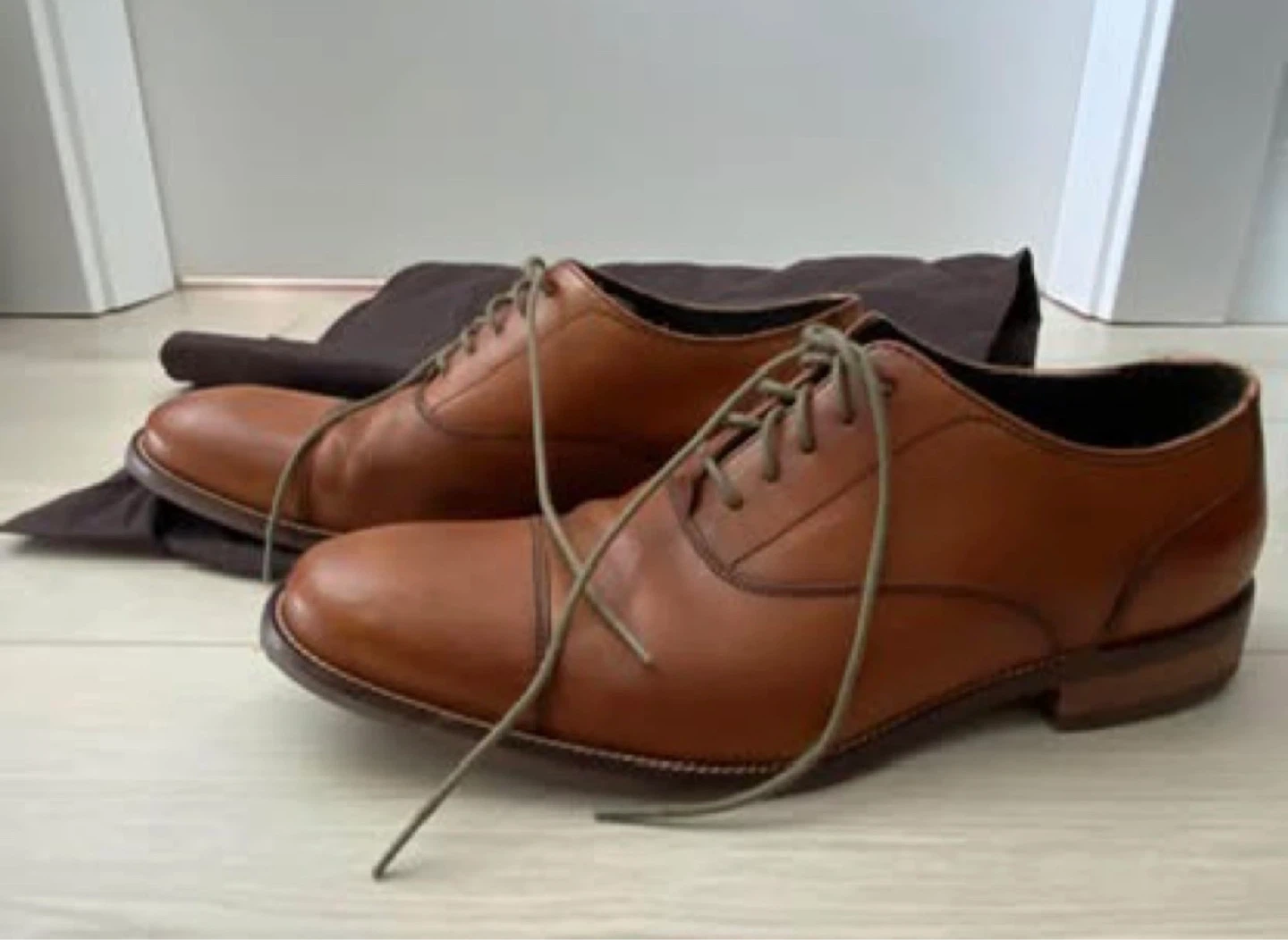 Cole Haan Men's Brown Leather Cap Toe Oxford Dress Shoes - photo 2