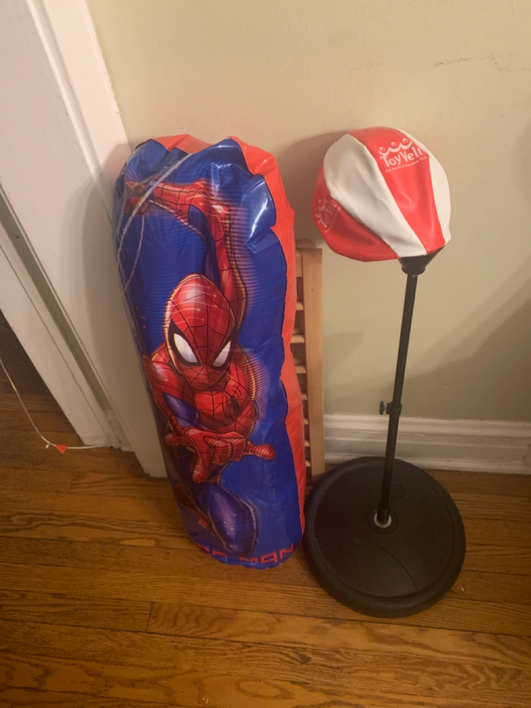 Toy Velt Inflatable Spider-Man Punching Bag with Speed Bag