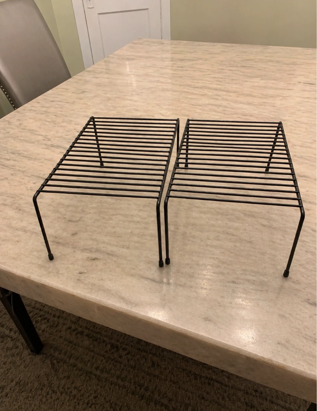 Black Wire Shelf Risers (Set of 2)