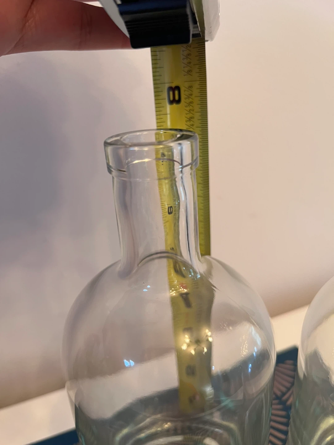 Set of 2 Clear Glass Bottles with Corks - photo 3