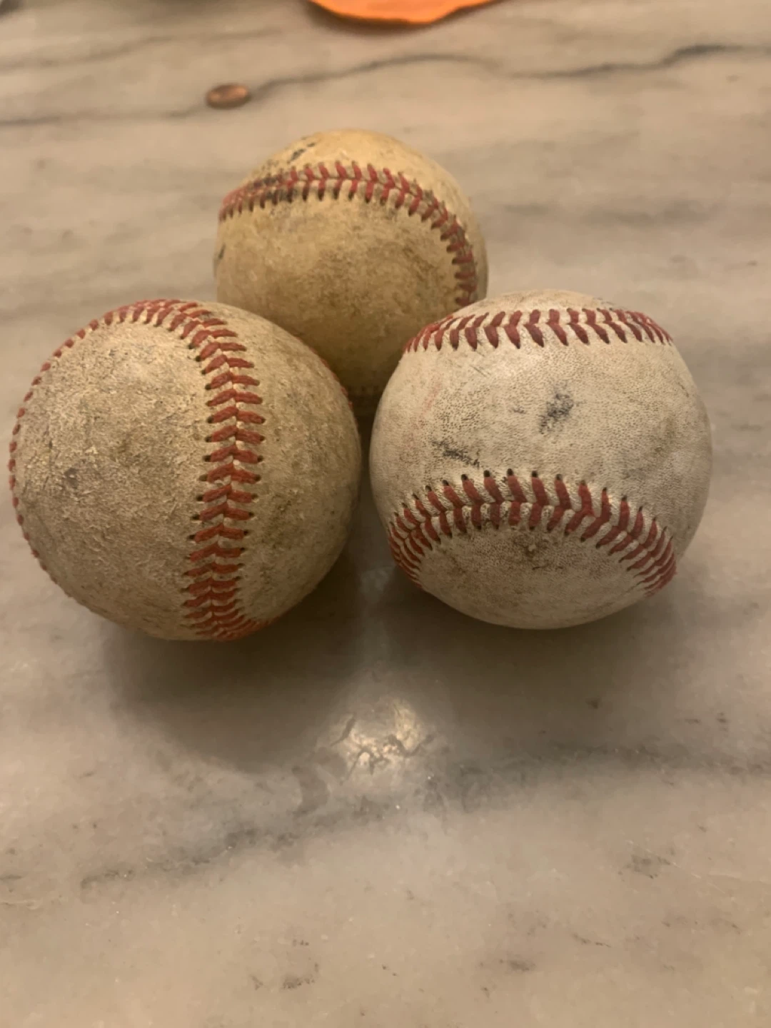 Set of 3 Used Baseballs