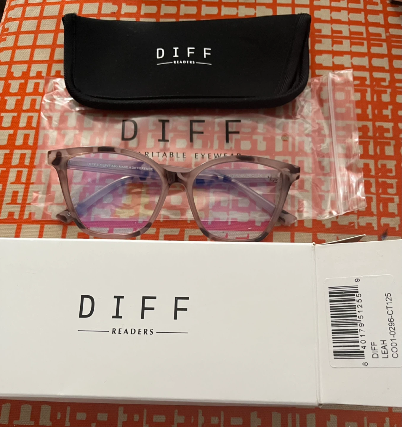 DIFF Readers Leah Blue Light Glasses +1.25 Tortoiseshell - photo 2