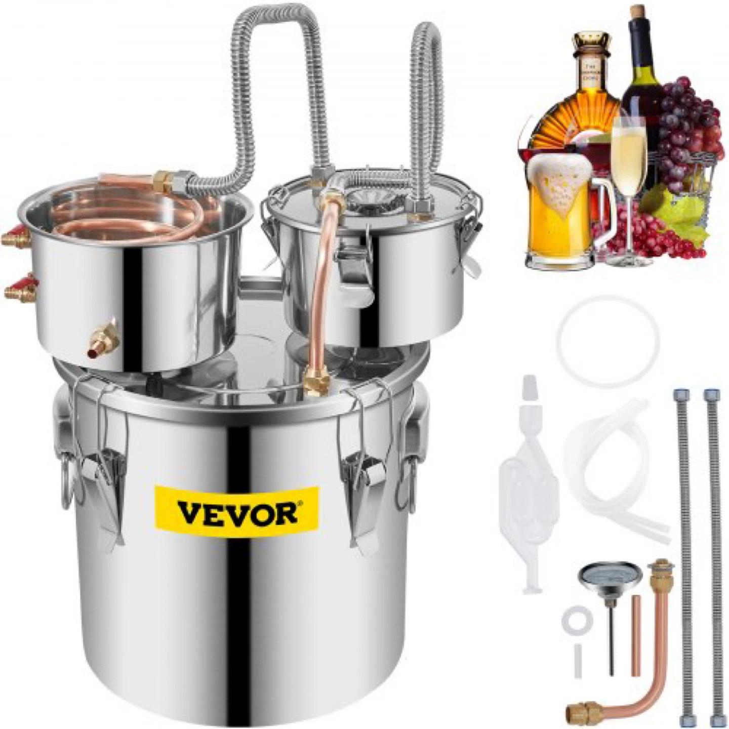 VEVOR 5 Gallon Stainless Steel Alcohol Distiller