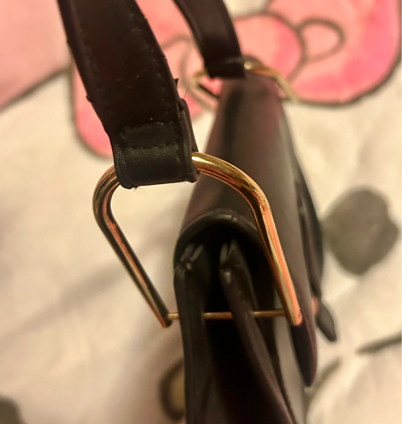 Black Vintage Saddle Crossbody Bag - Brand New - photo 3