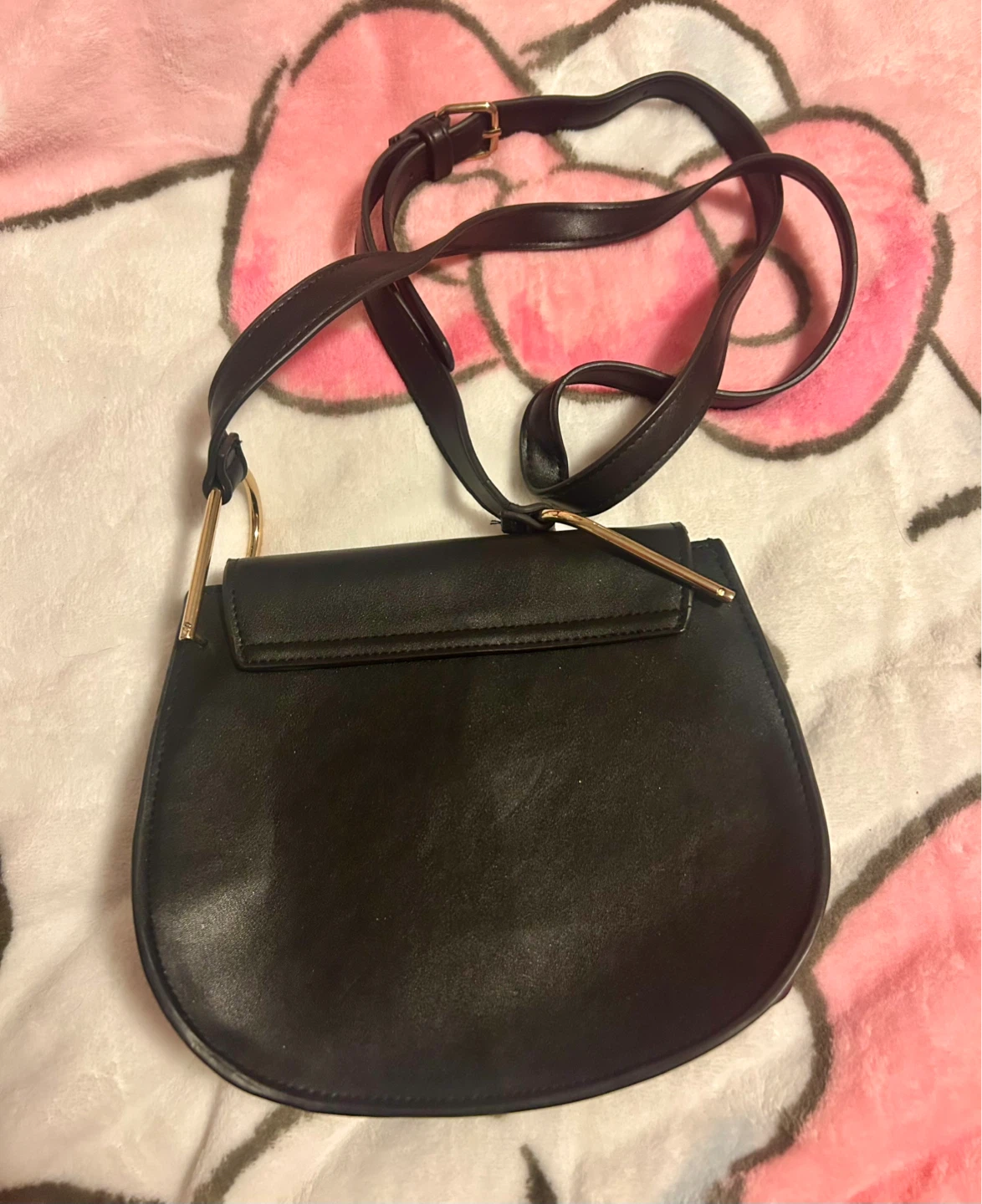 Black Vintage Saddle Crossbody Bag - Brand New - photo 5