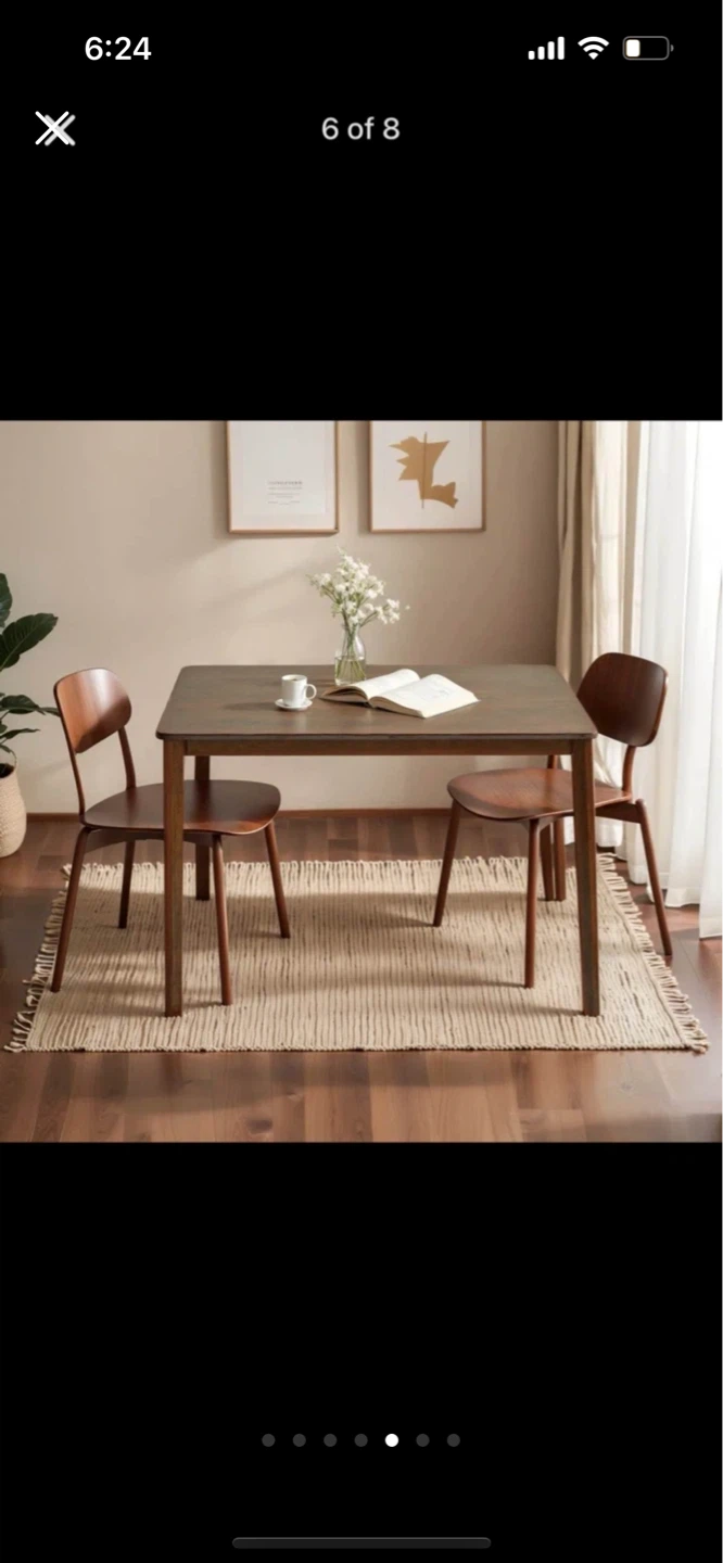 Set of 5 Dinning table and Black Velvet Chairs - photo 3