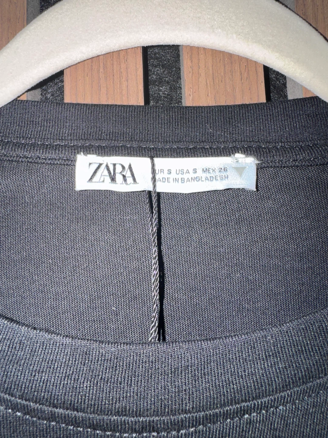 ZARA Black Ruffled Sleeve T-Shirt - Size S - photo 2