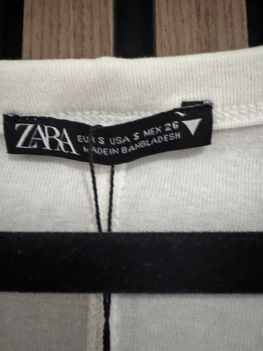 Zara White Scoop Neck 3/4 Sleeve Top Size S - photo 2