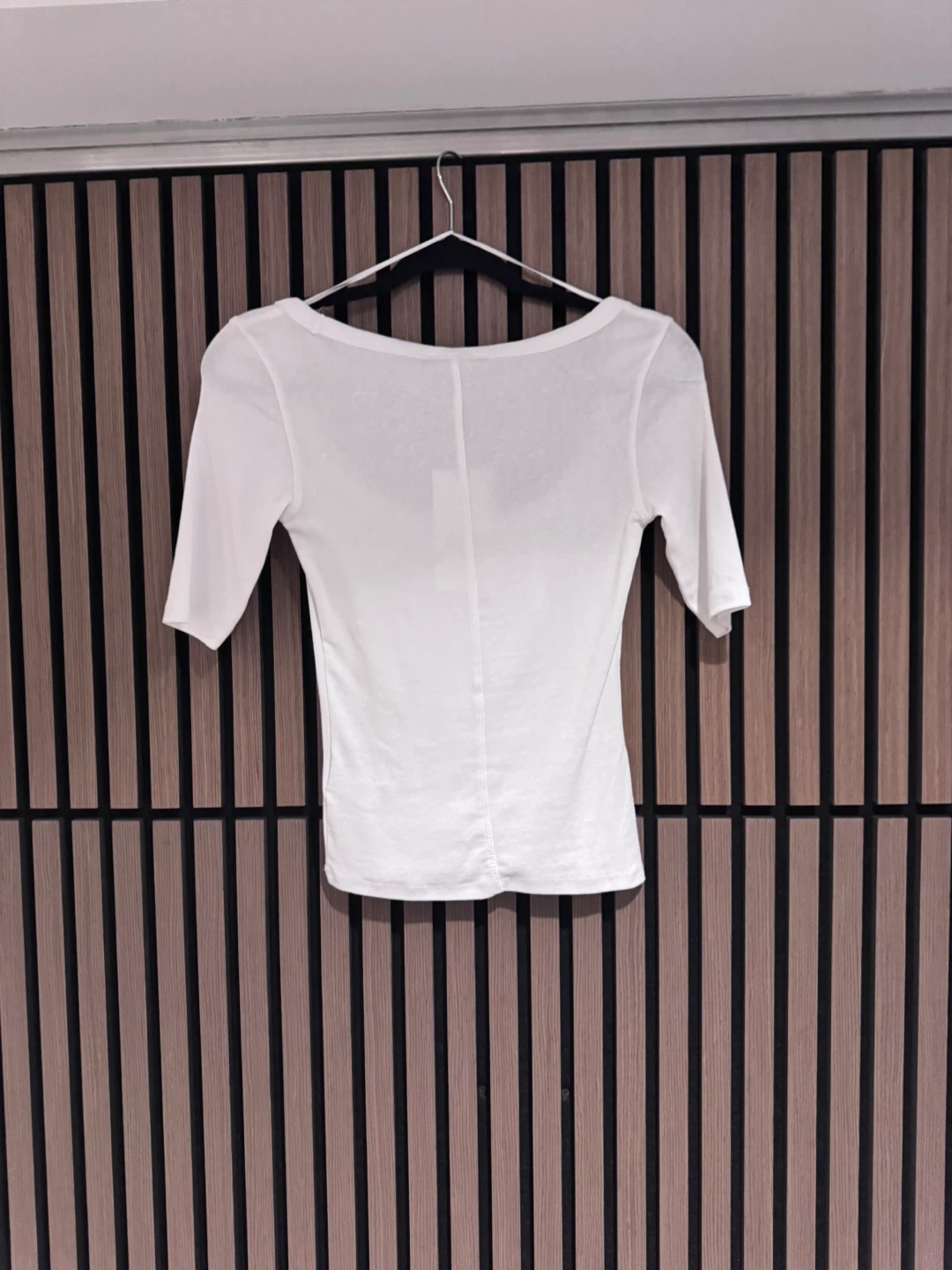 Zara White Scoop Neck 3/4 Sleeve Top Size S - photo 3