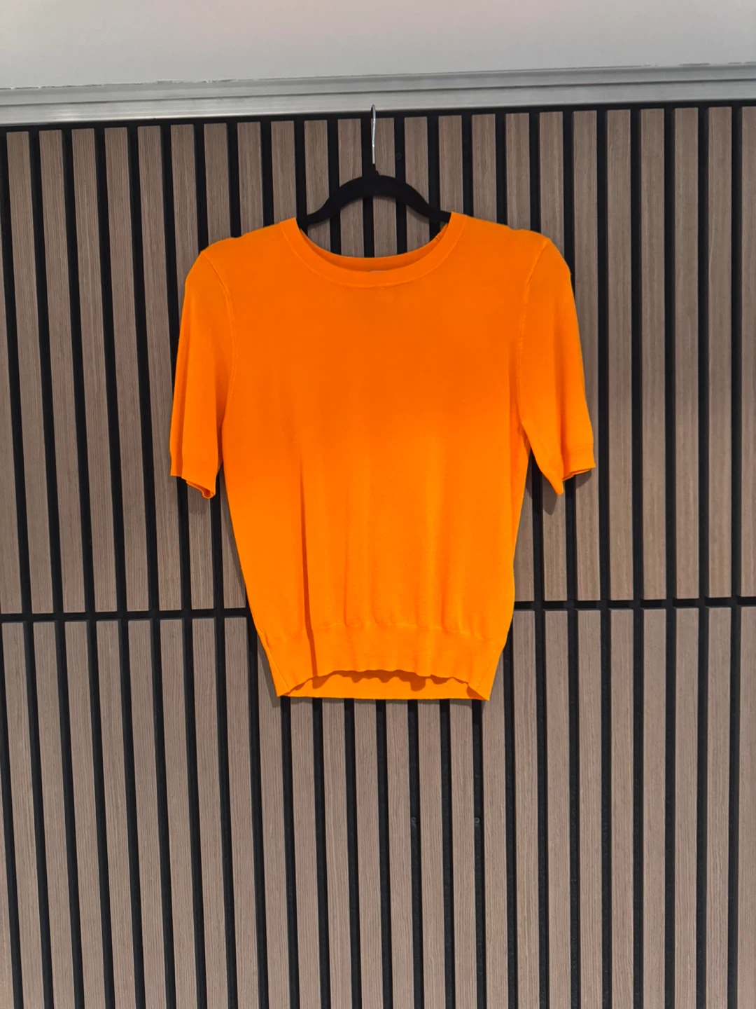 Zara Orange Knit Short Sleeve Sweater - Size XS
