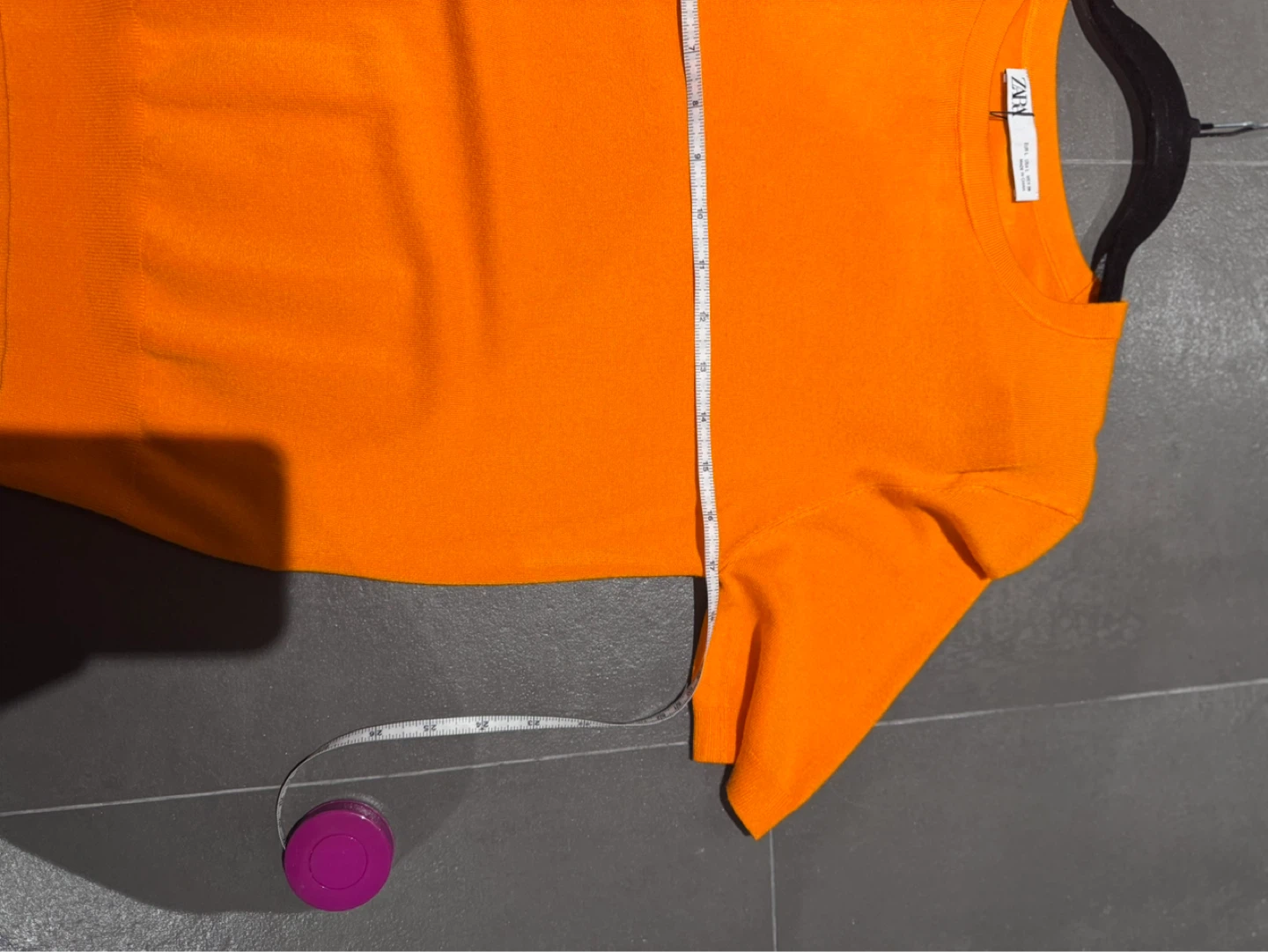 Zara Orange Knit Short Sleeve Sweater - Size XS - photo 3