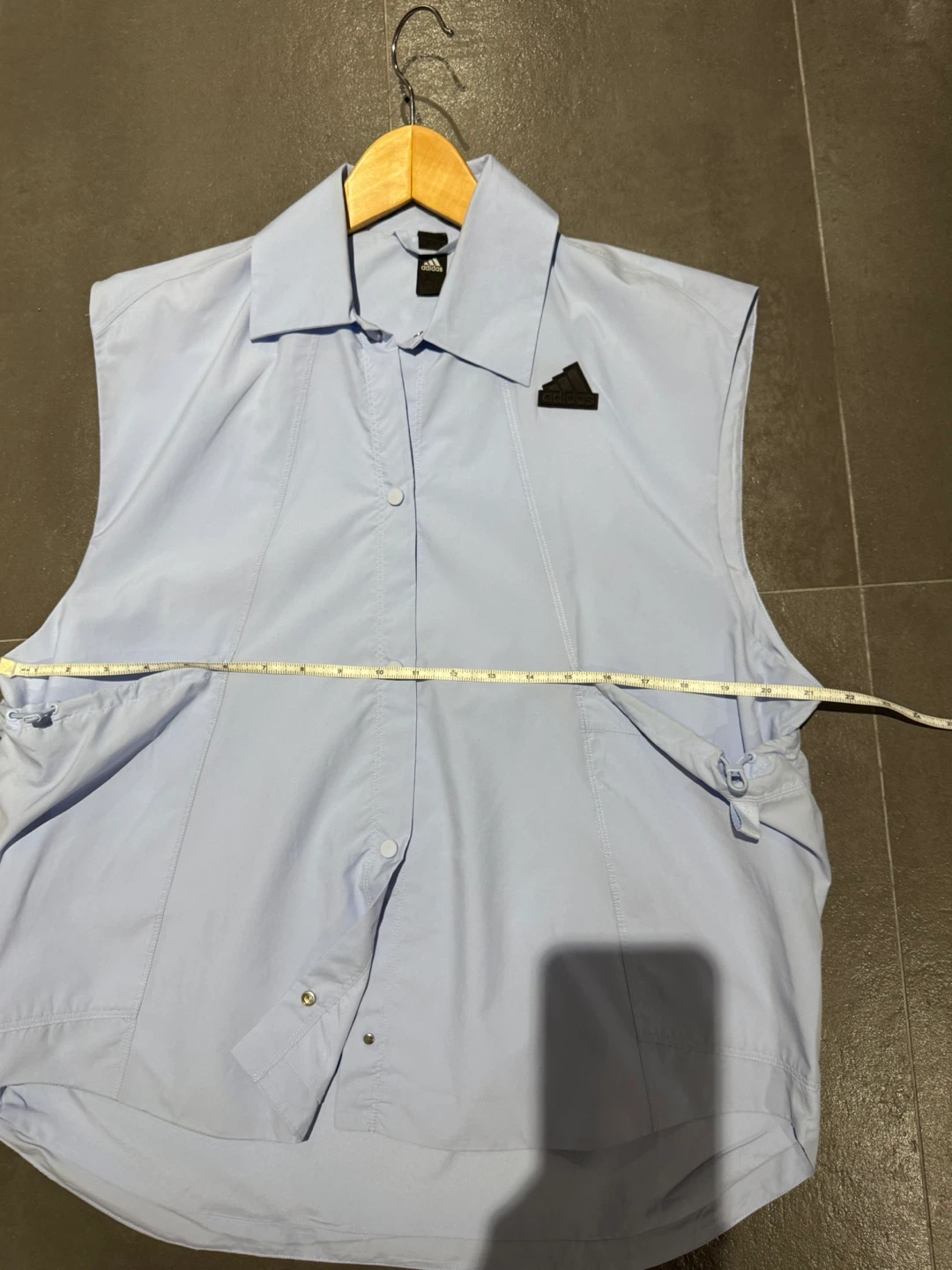 Adidas Sleeveless Button-Up Shirt - Light Blue - photo 5