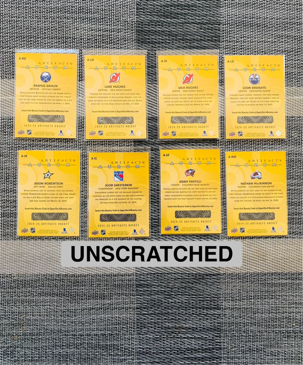 Artifacts Aurum UNSCRATCHED code 2024-25 Upper Deck Hockey Card - photo 2