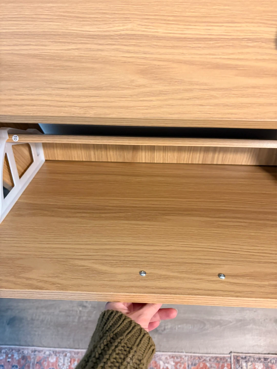 Wooden Shoe Cabinet with Cane Fronts - photo 3