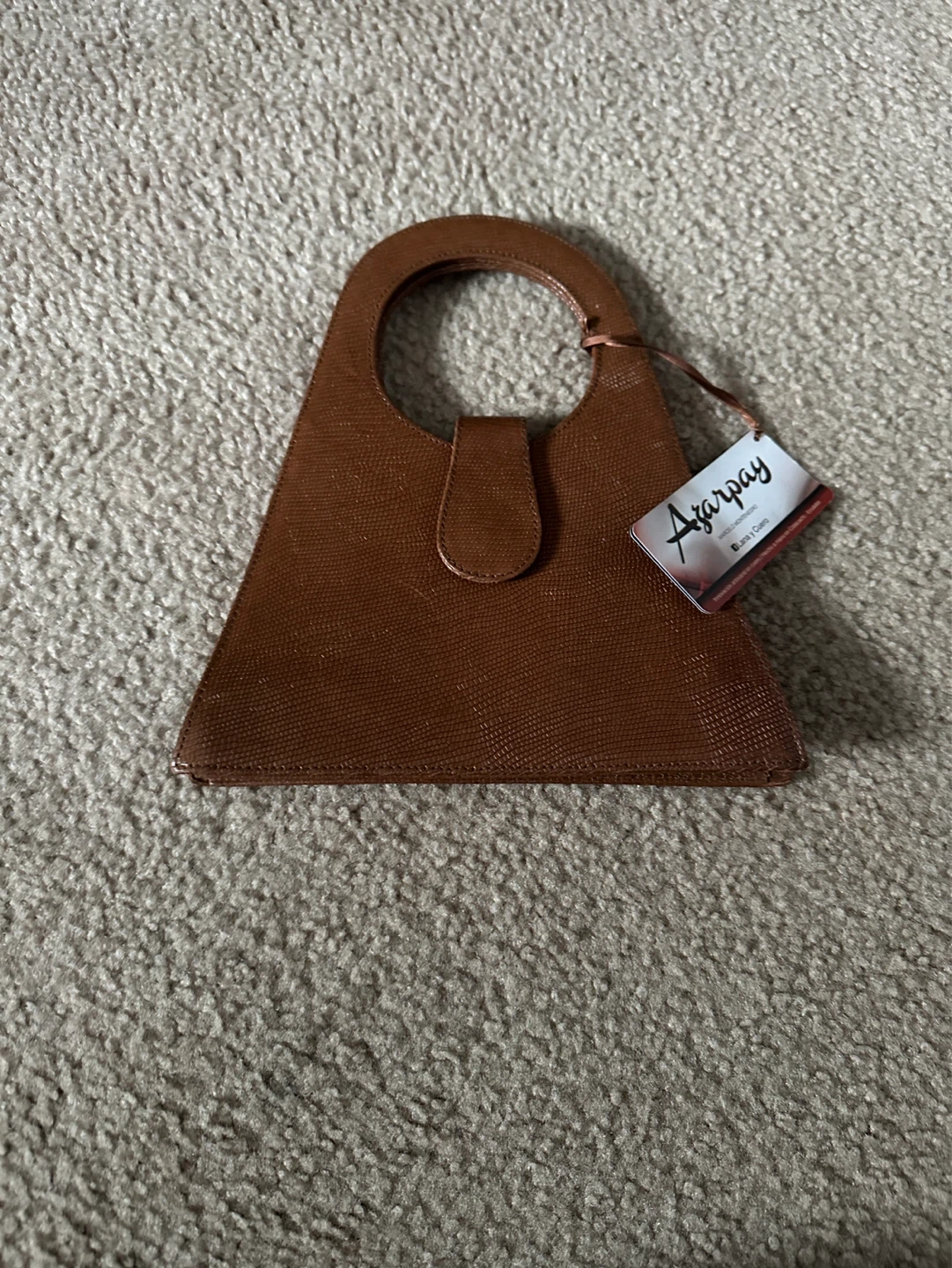 Azarpay Brown Faux Leather Handbag