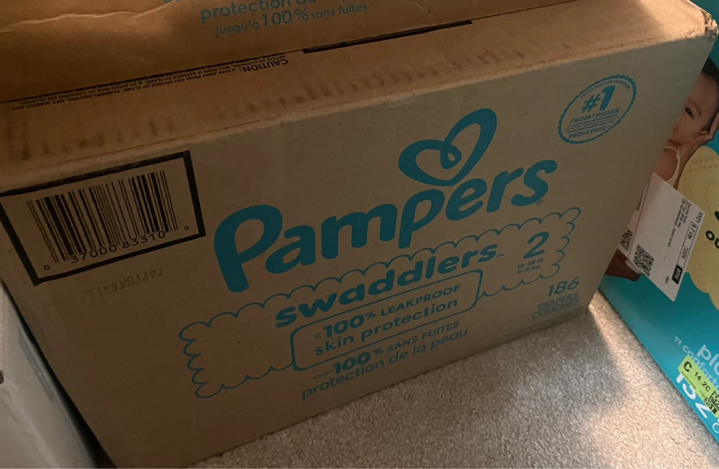 Pampers Swaddlers Diapers Size 2 - 186 Count - photo 2