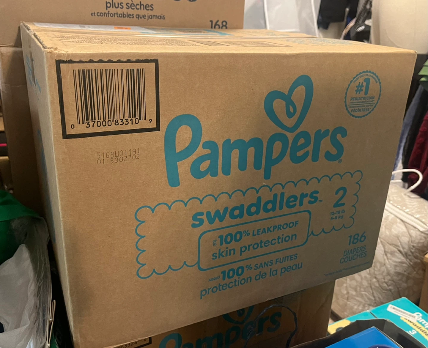 Pampers Swaddlers Diapers Size 2 - 186 Count