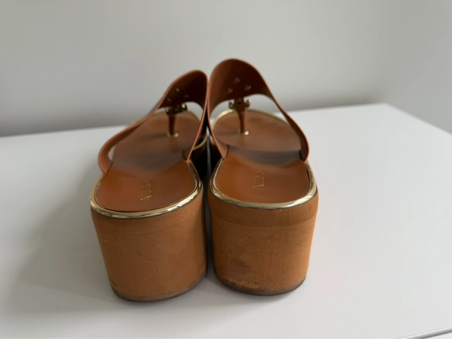 ALDO Wedge Thong Sandals - Brown - photo 4