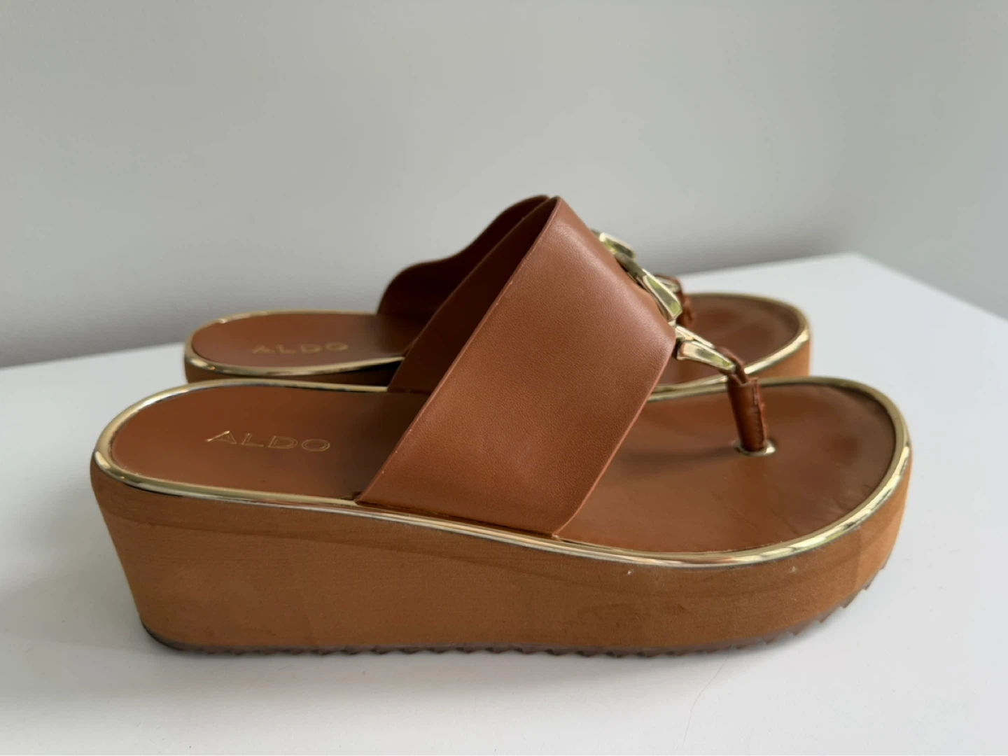 ALDO Wedge Thong Sandals - Brown - photo 2