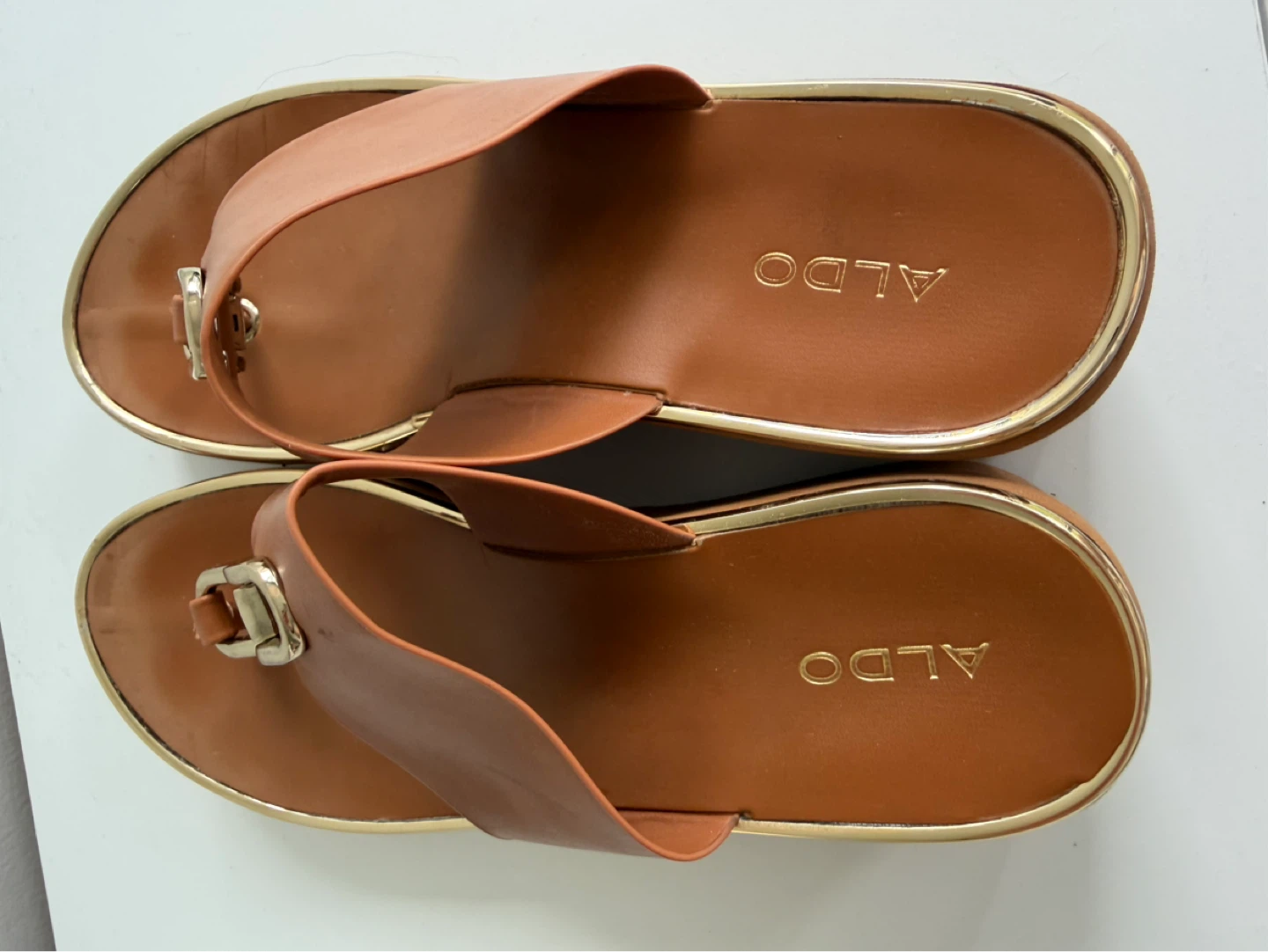 ALDO Wedge Thong Sandals - Brown - photo 3
