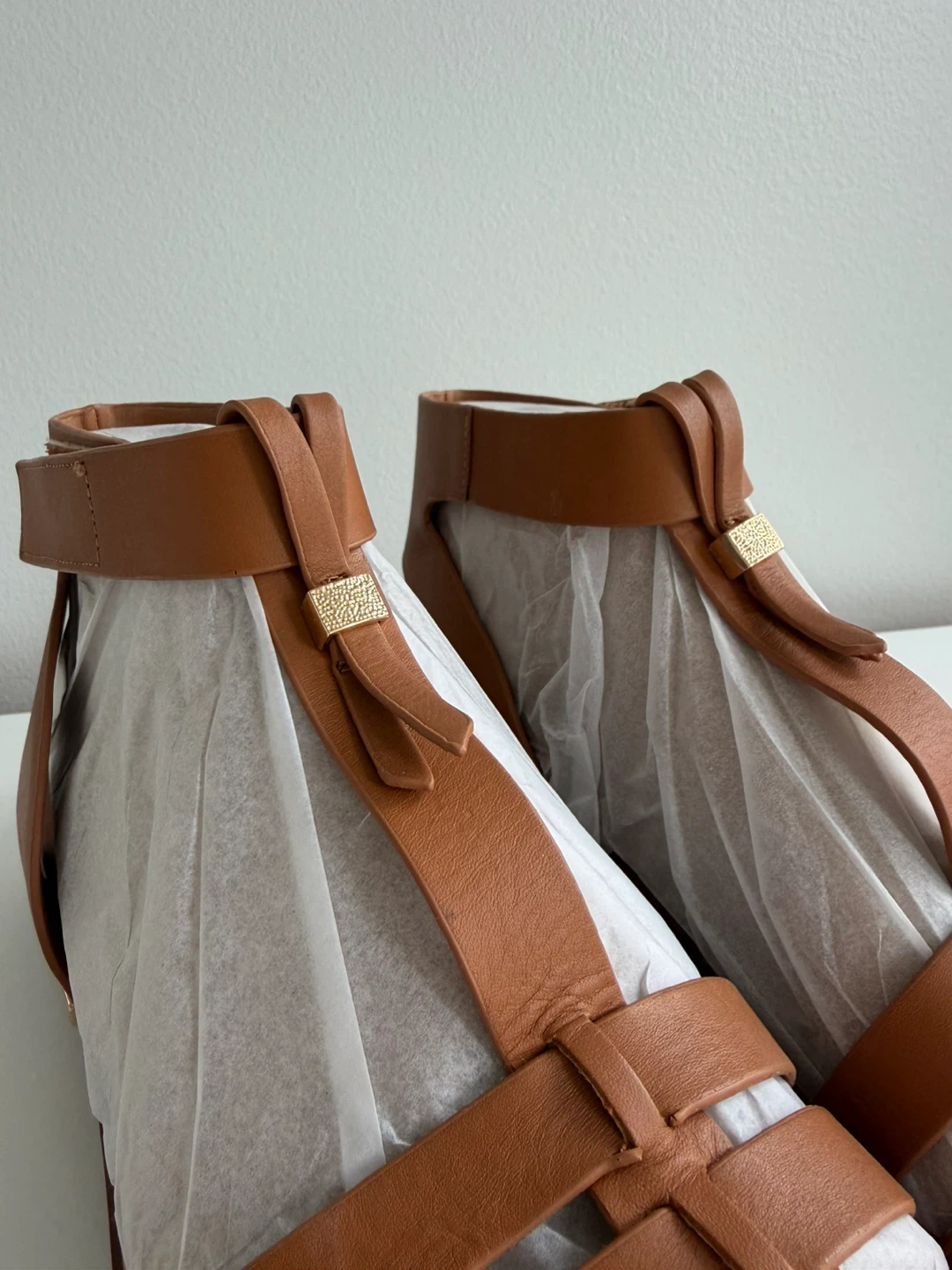 Brown Leather Gladiator Sandals - photo 2
