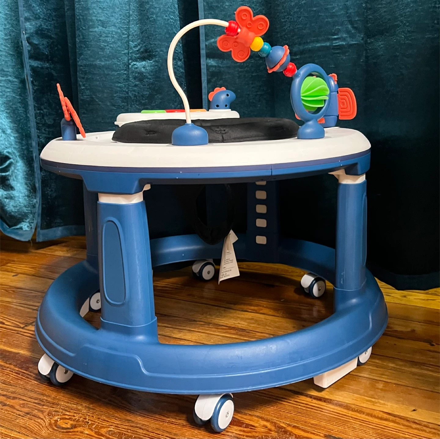 Blue and White Baby Activity Walker