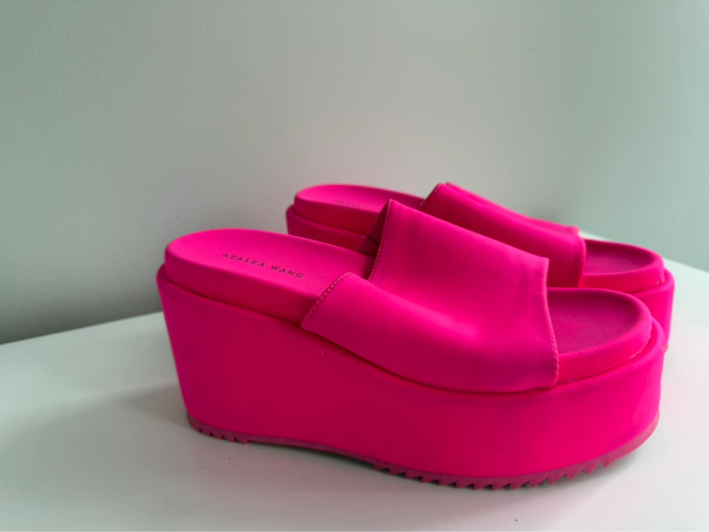 Azalea Wang Women's Pink Platform Slide Sandals - photo 3