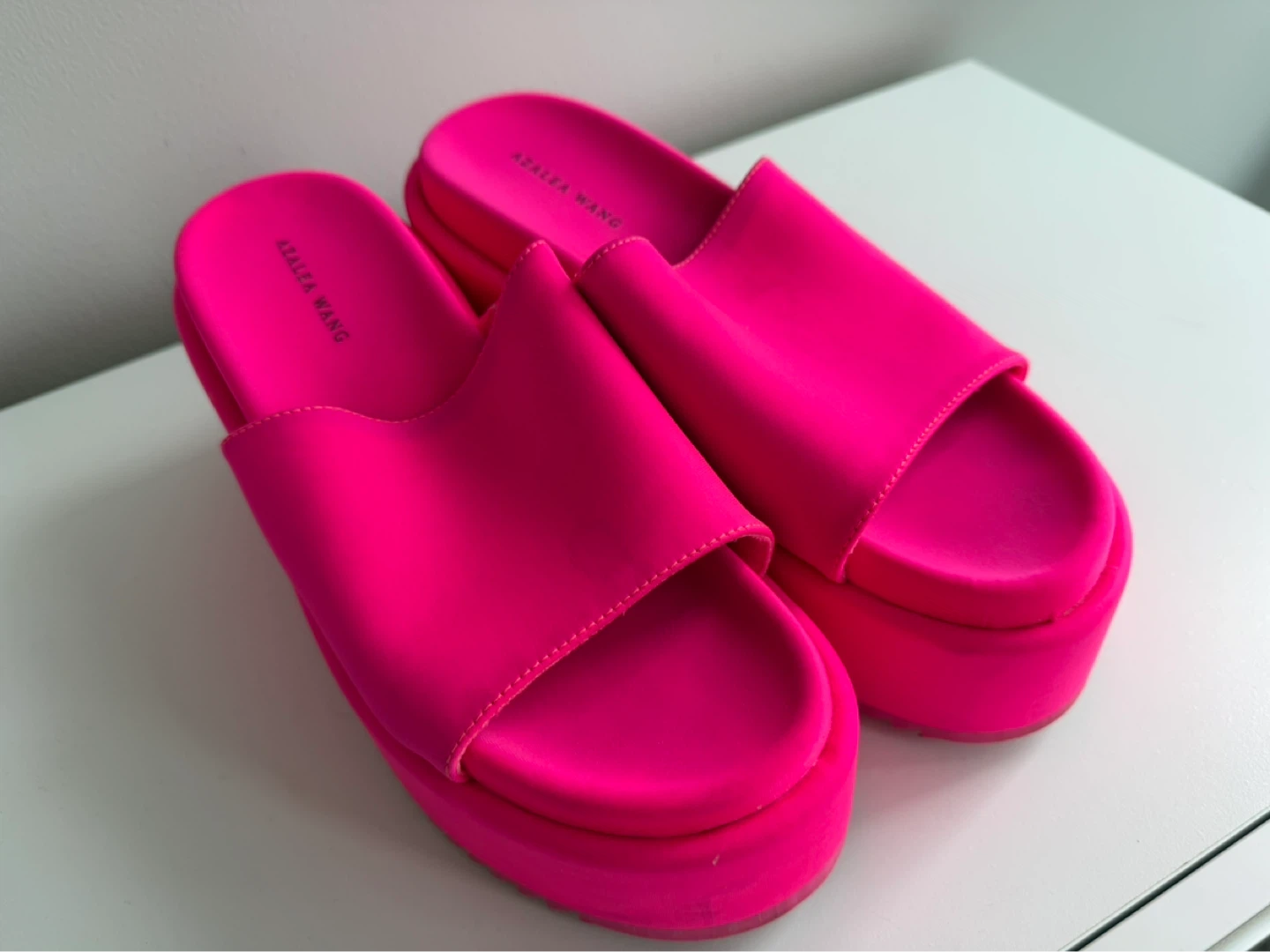 Azalea Wang Women's Pink Platform Slide Sandals - photo 2