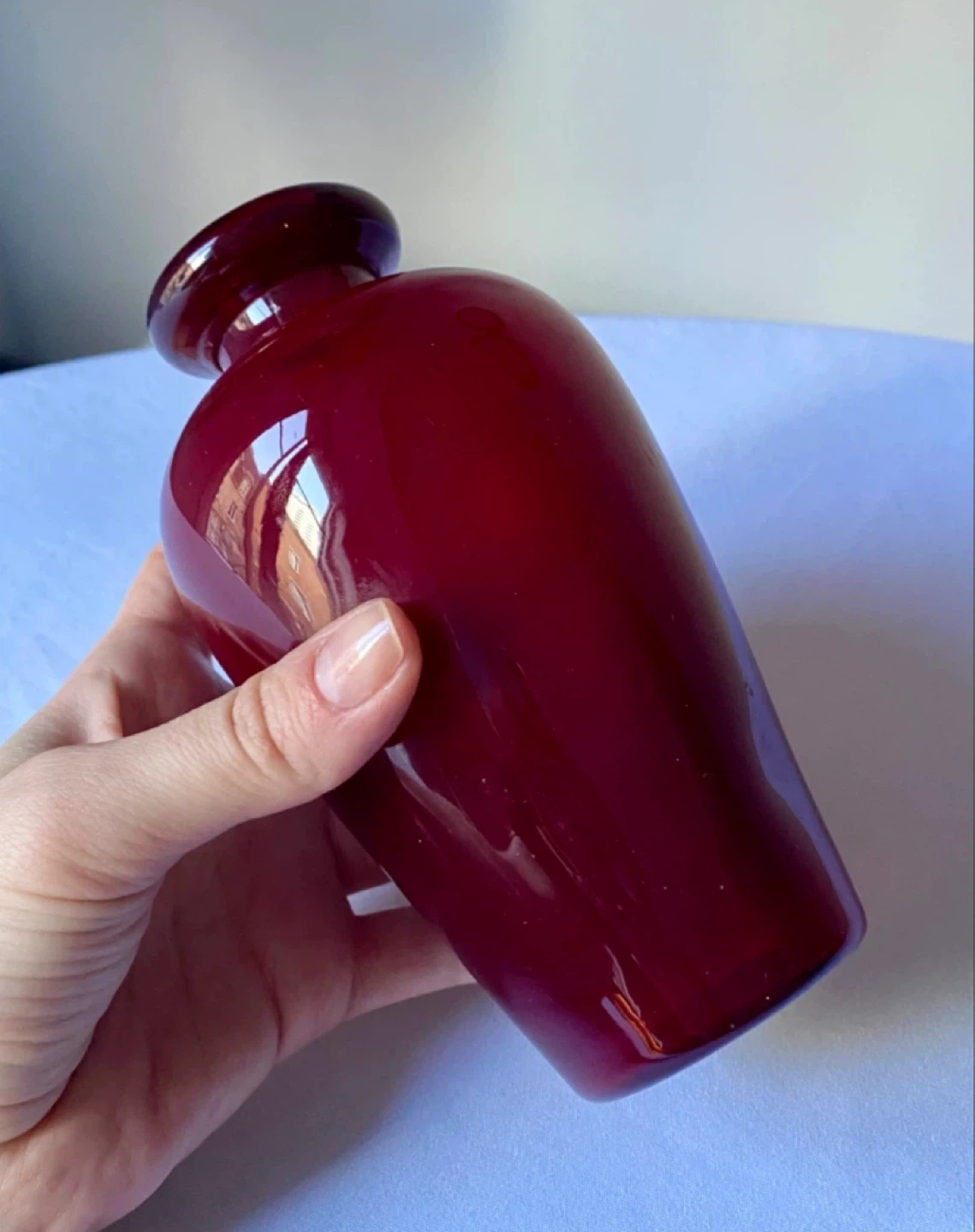 Antique Red Glass Bud Vase - photo 3