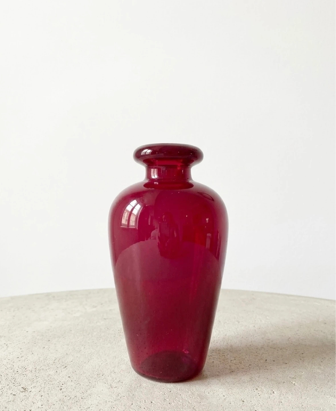 Antique Red Glass Bud Vase