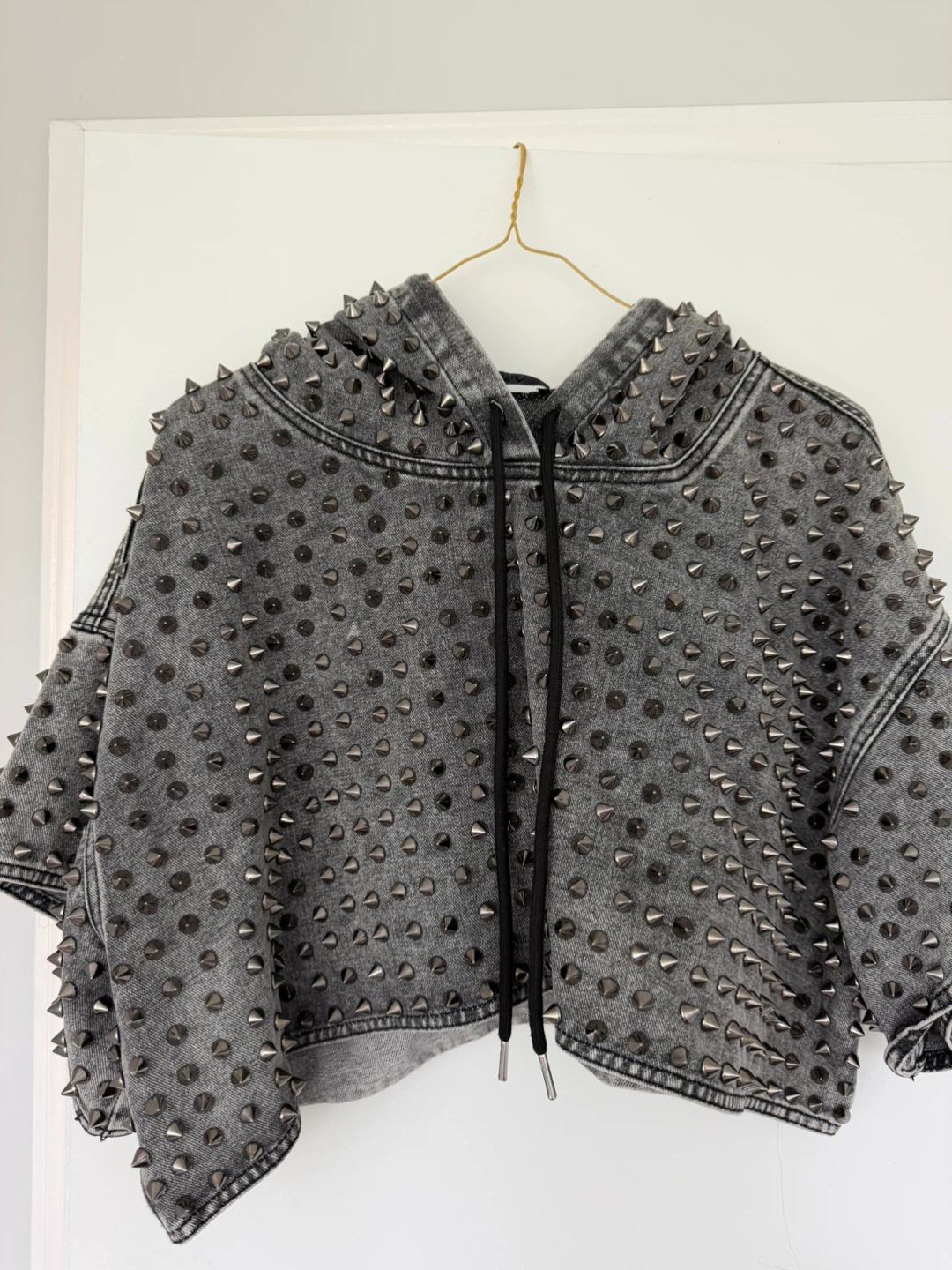 Spiked Denim Hoodie - XL