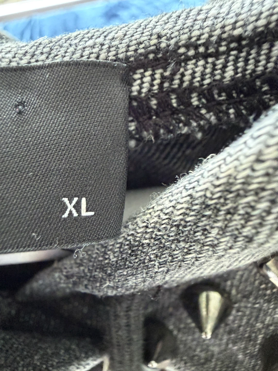 Spiked Denim Hoodie - XL - photo 3