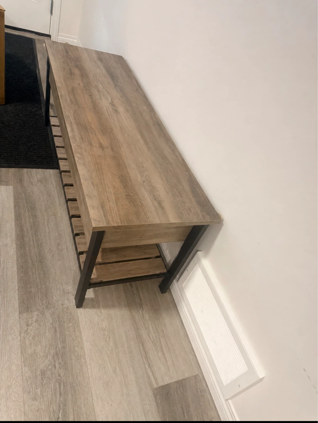 Modern Storage Bench with Lift-Top and shoe rack