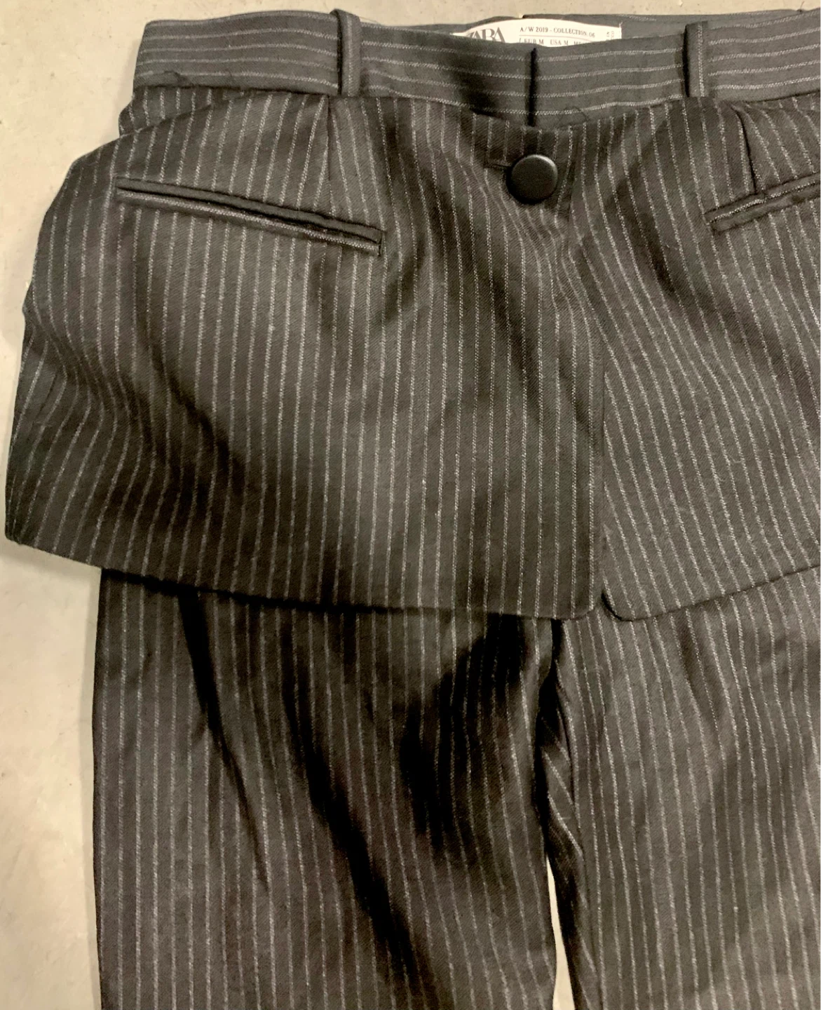 ZARA Pinstripe Wool Blend Pants - photo 2