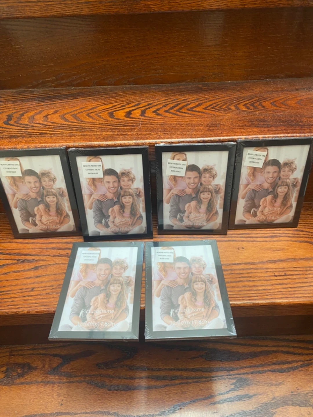 Set of 6 Black 5x7 Picture Frames
