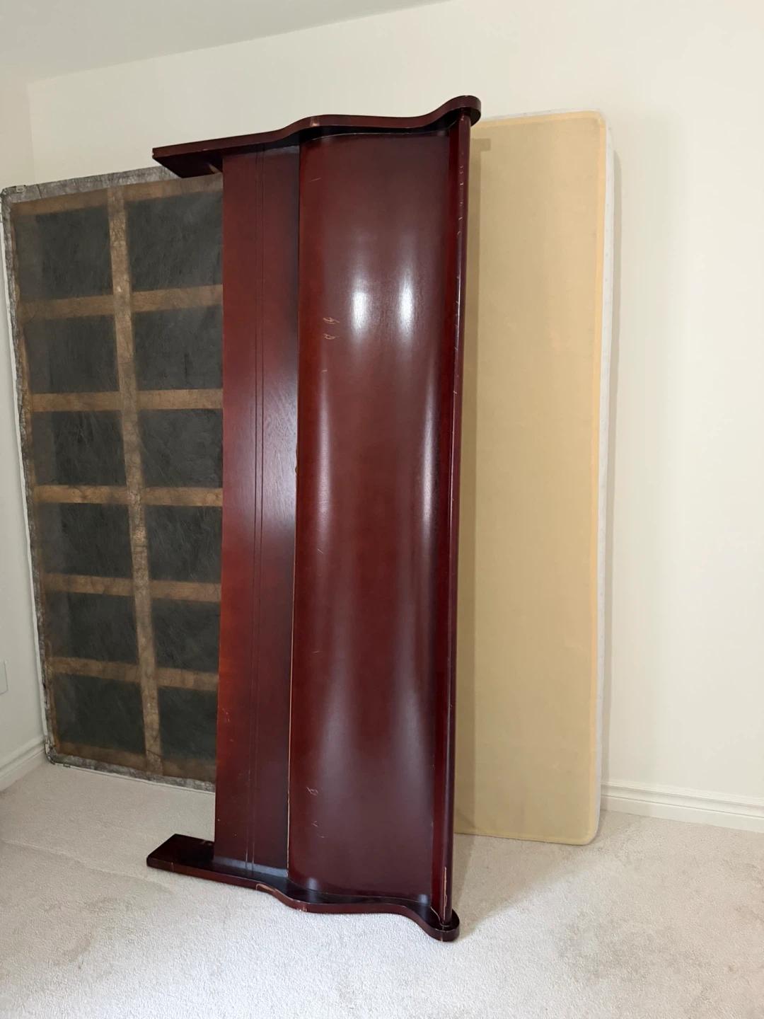 Solid Cherry Wood Bed Frame Headboard - photo 3