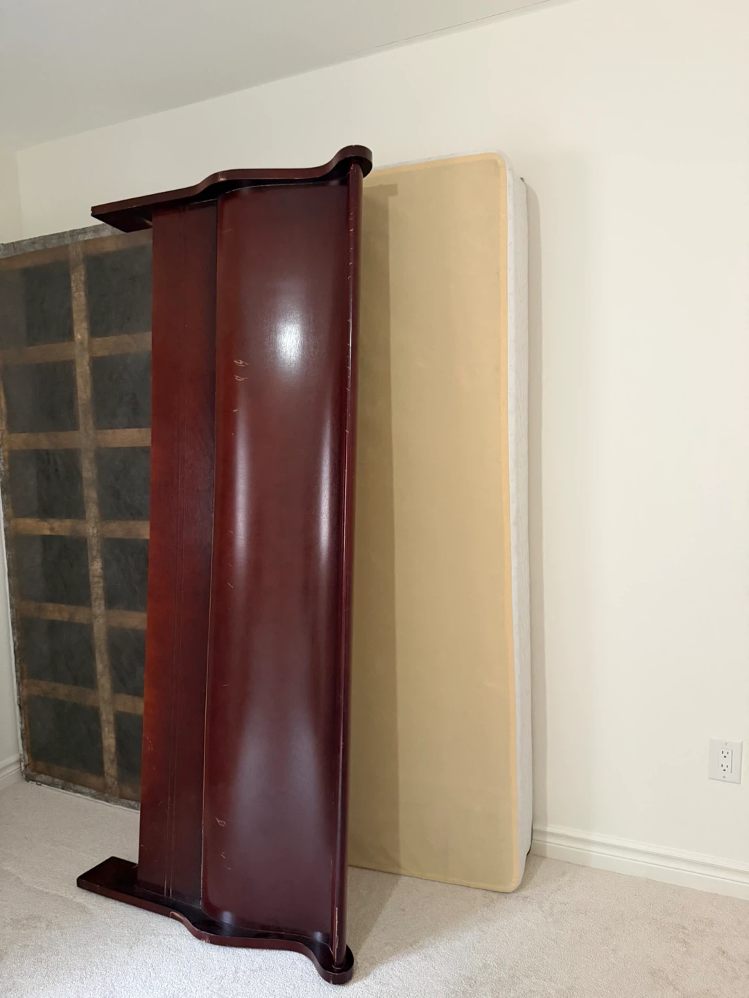 Solid Cherry Wood Bed Frame Headboard - photo 4
