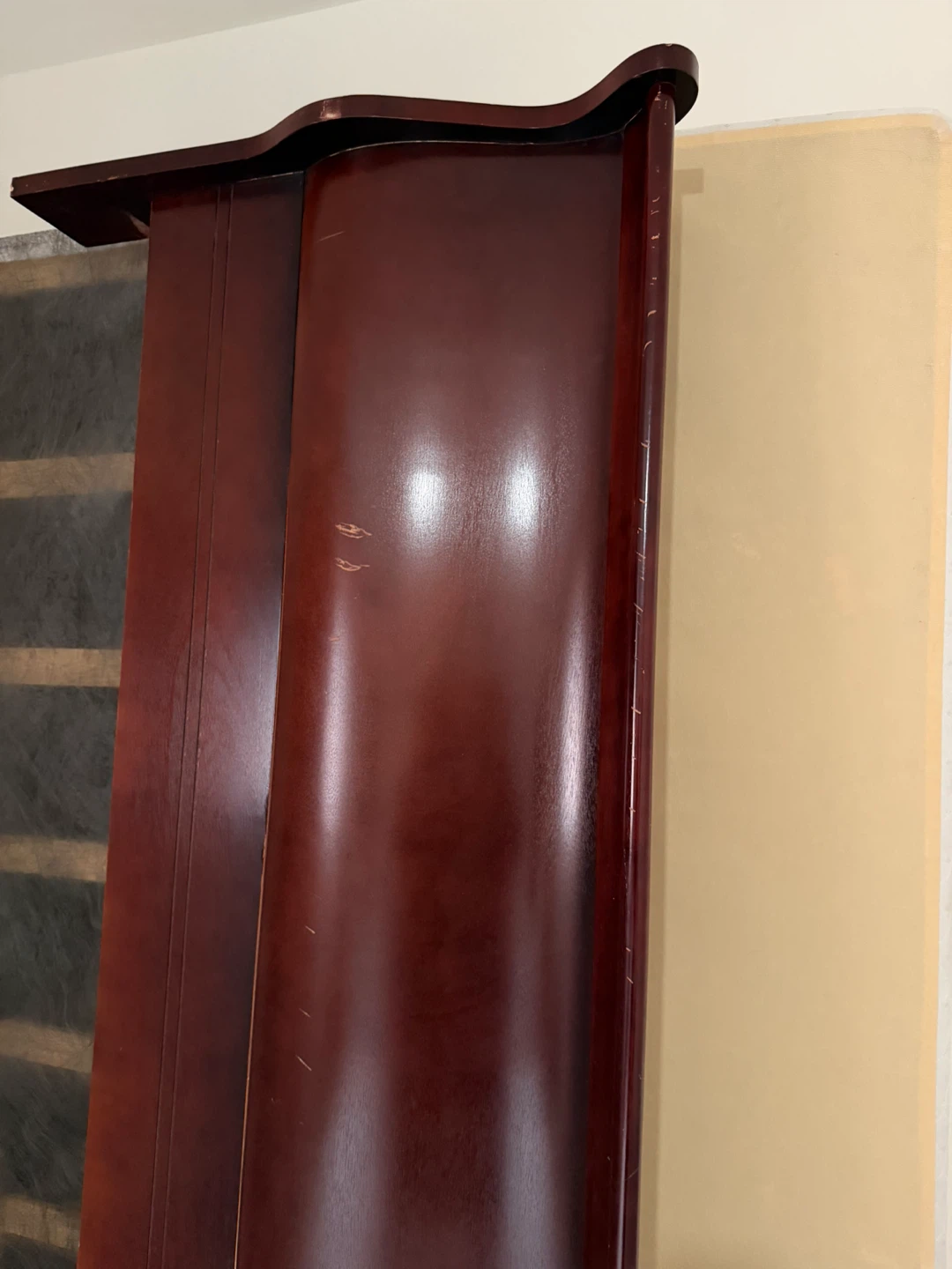 Solid Cherry Wood Bed Frame Headboard - photo 5