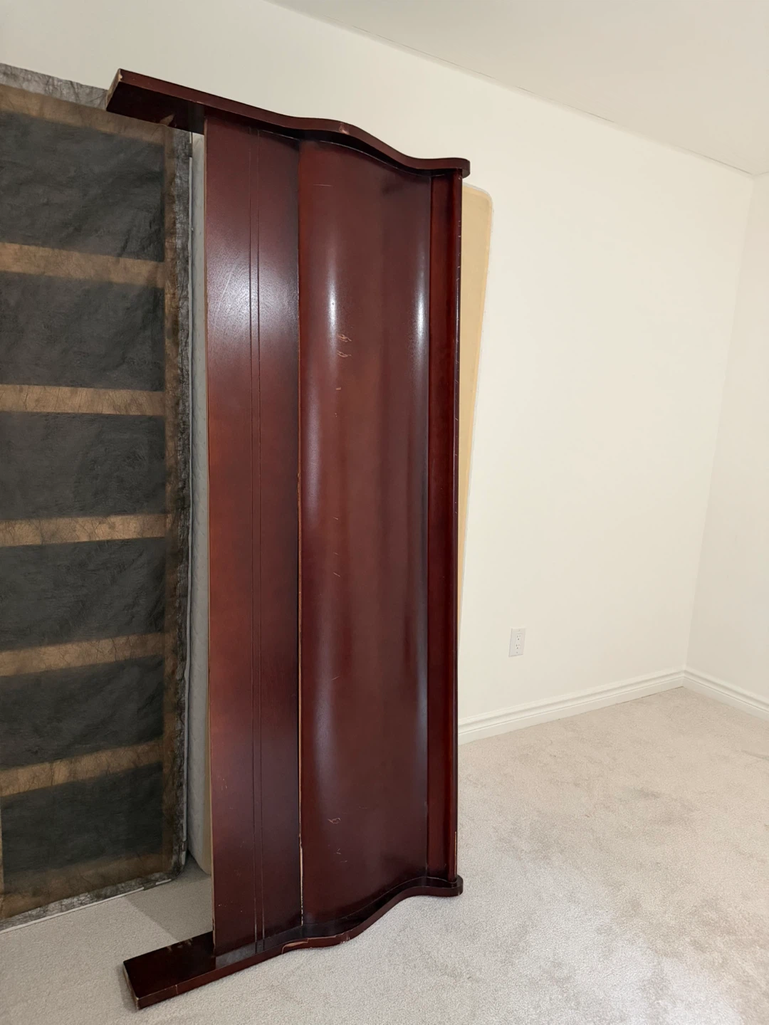 Solid Cherry Wood Bed Frame Headboard - photo 2