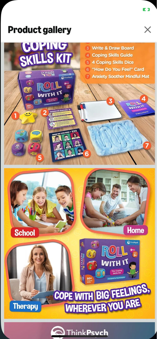 ThinkPsych Roll With It Coping Skills Kit 9 Pcs Ages 5+