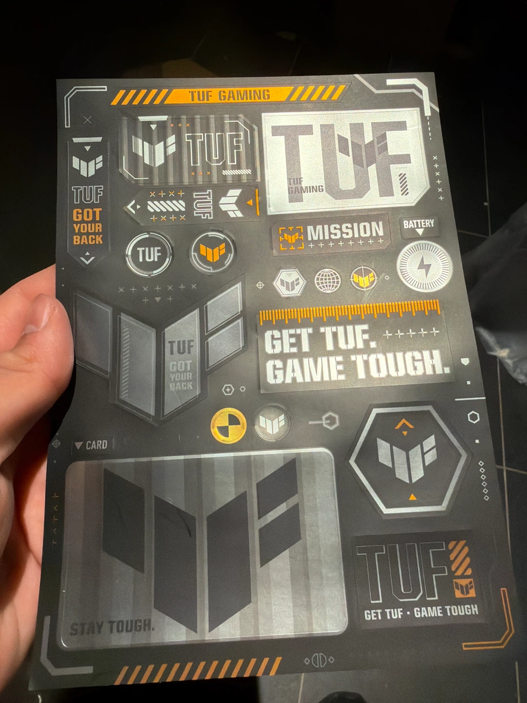 ASUS TUF Gaming Sticker Sheet