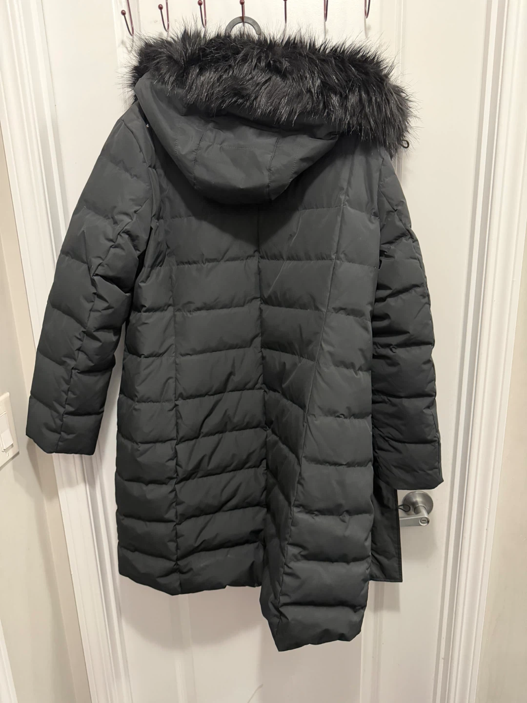 Lands' End Puffer Parka Coat with Faux Fur Hood - photo 2