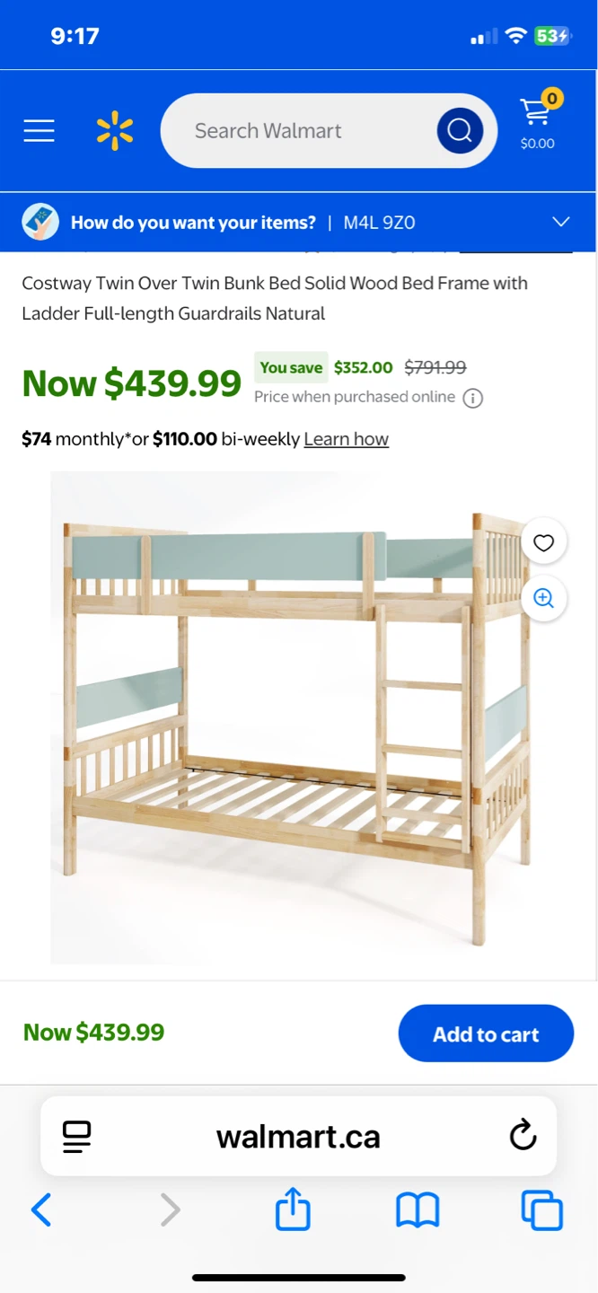 Solid Wood Bunk Bed