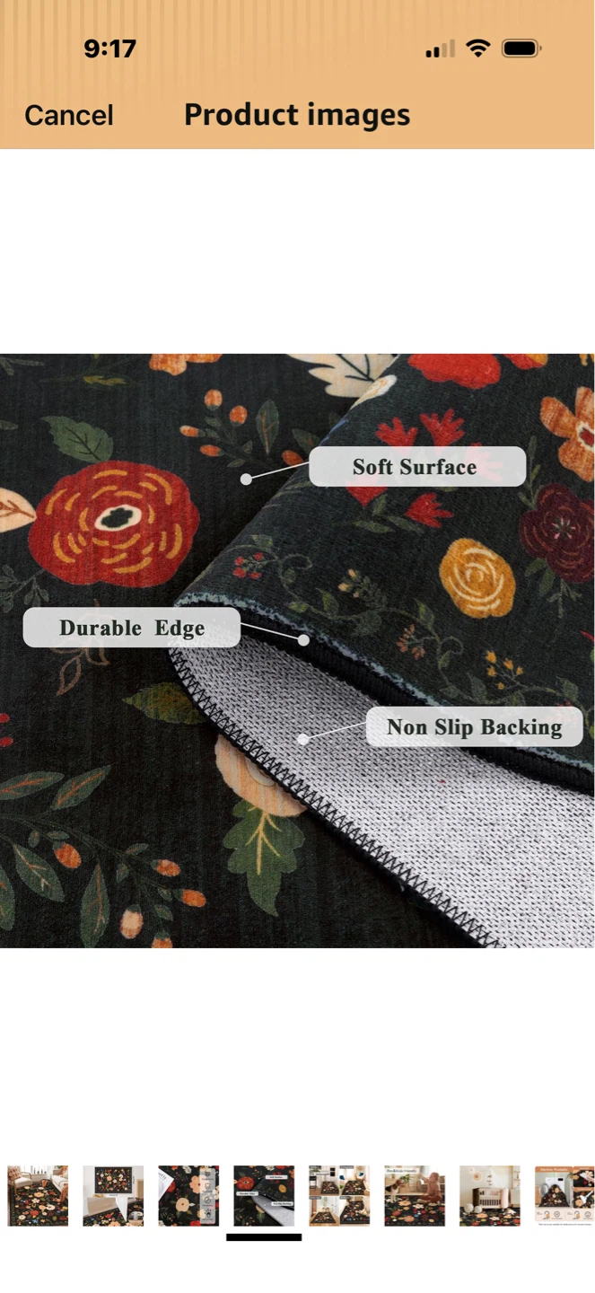 Floral Area Rug - 7ft x 5ft - photo 4