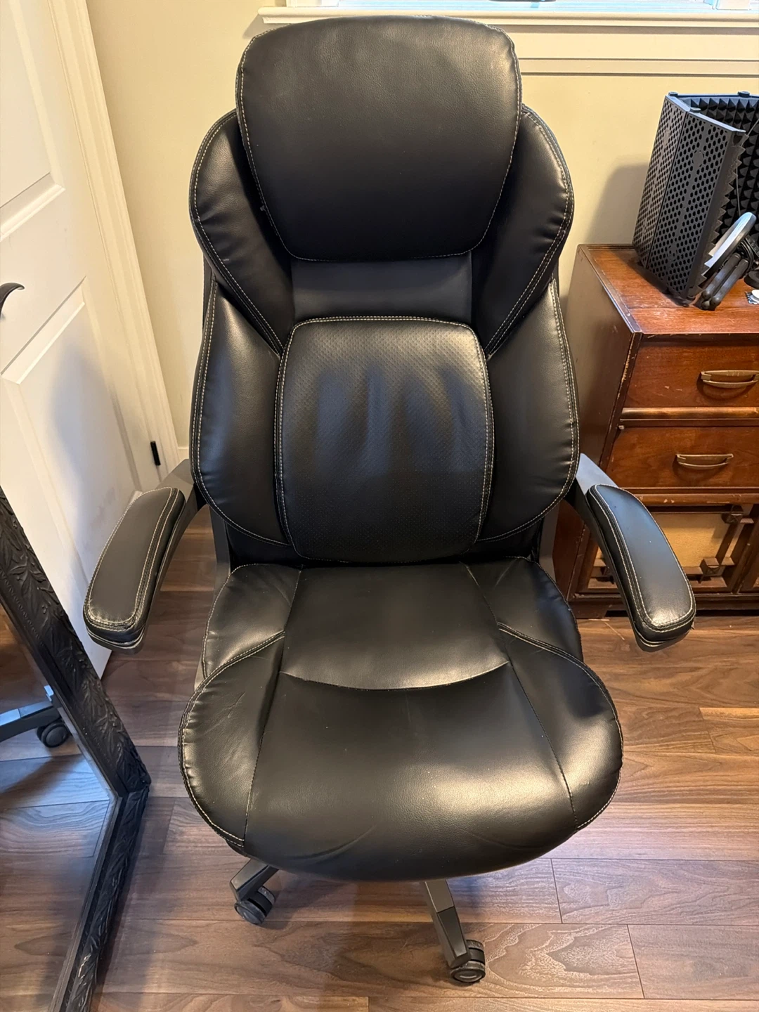 Black Faux Leather Executive Office Chair