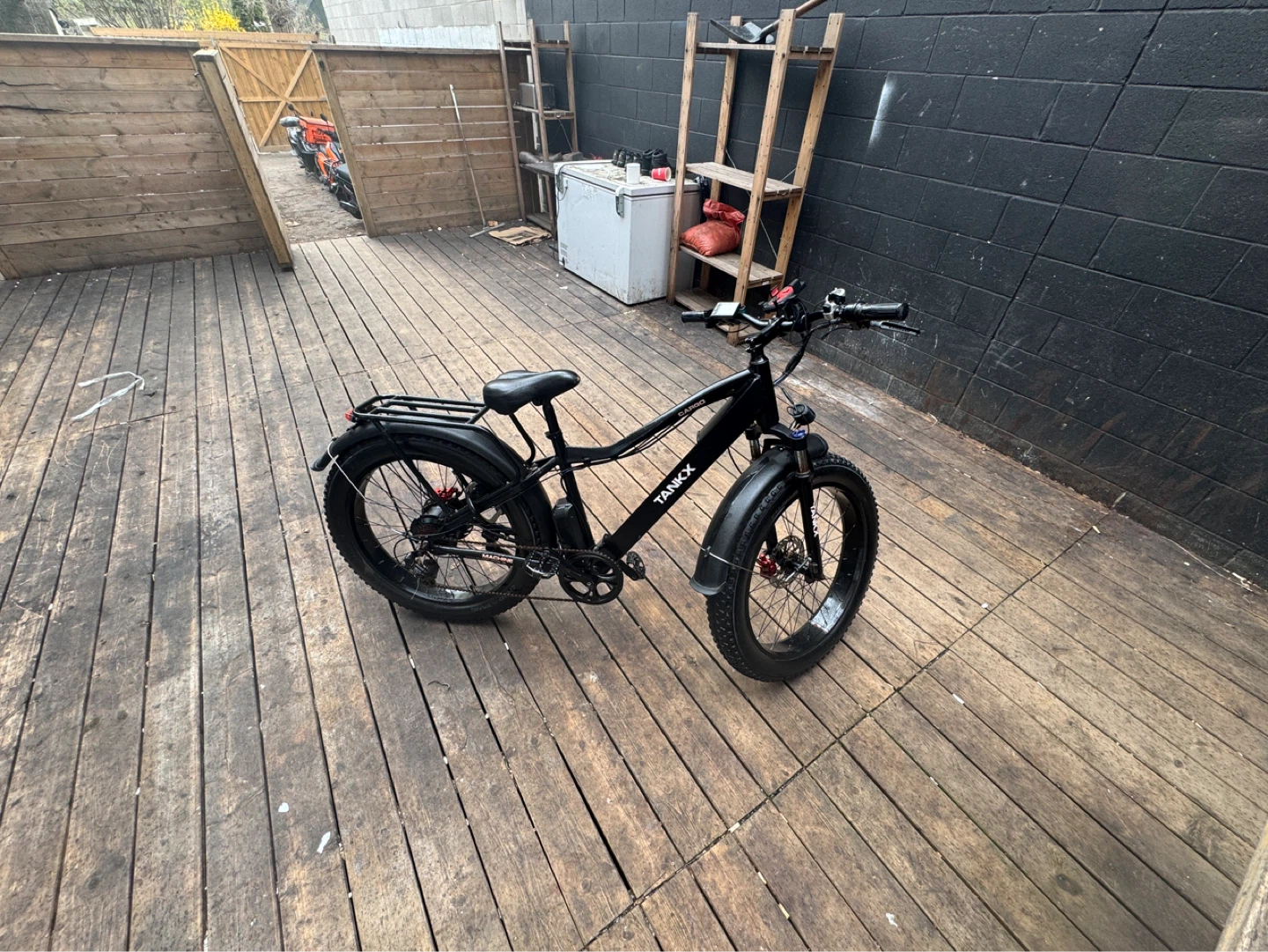 Black Fat Tire Electric Bike - photo 2