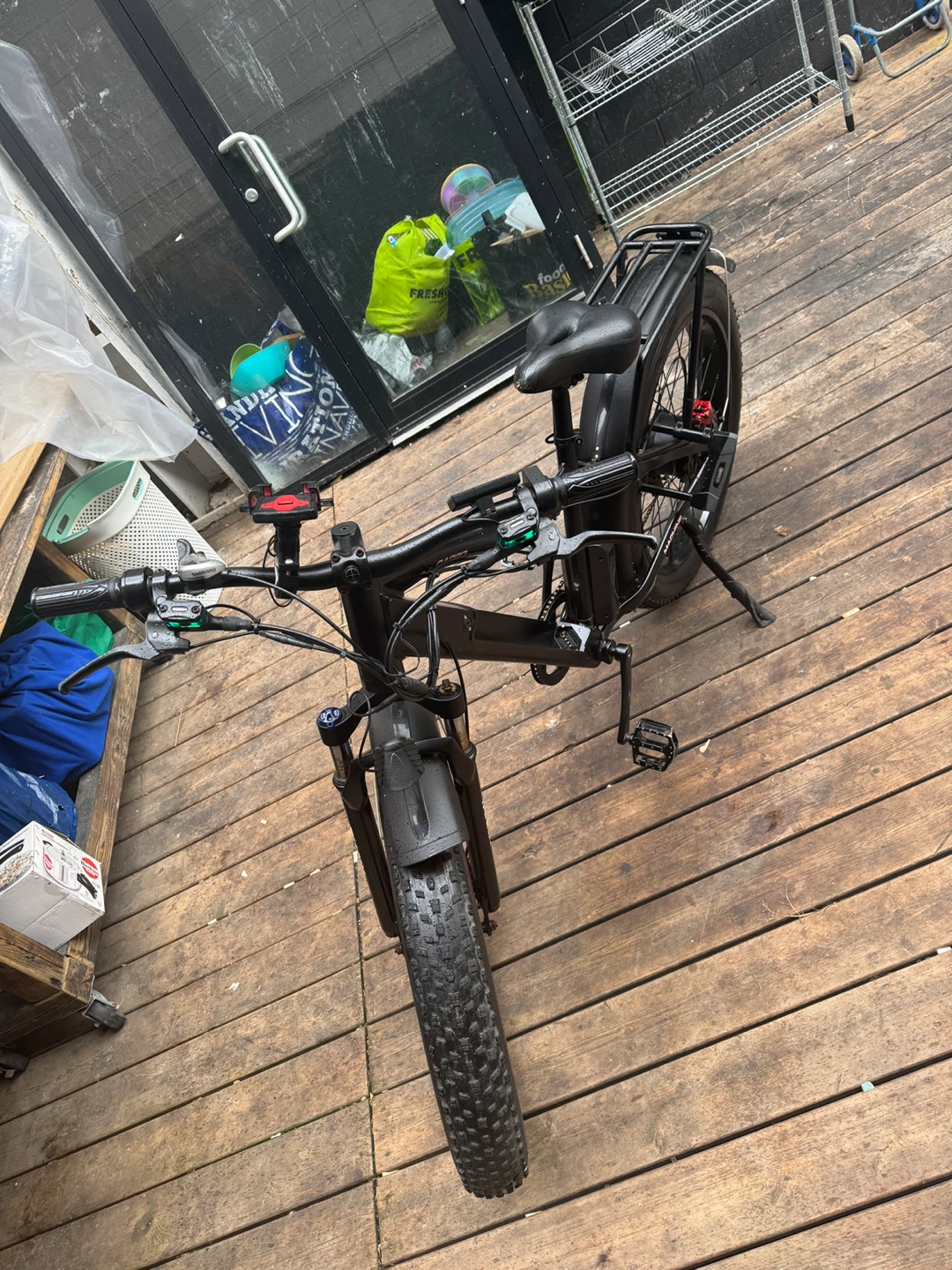 Black Fat Tire Electric Bike - photo 4